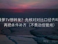 菠萝TV想转发？先核对对比口径齐吗，再把条件补齐（不费劲但管用）