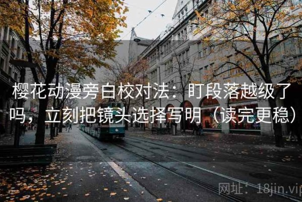 樱花动漫旁白校对法：盯段落越级了吗，立刻把镜头选择写明（读完更稳）