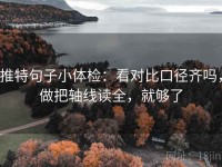 推特句子小体检：看对比口径齐吗，做把轴线读全，就够了